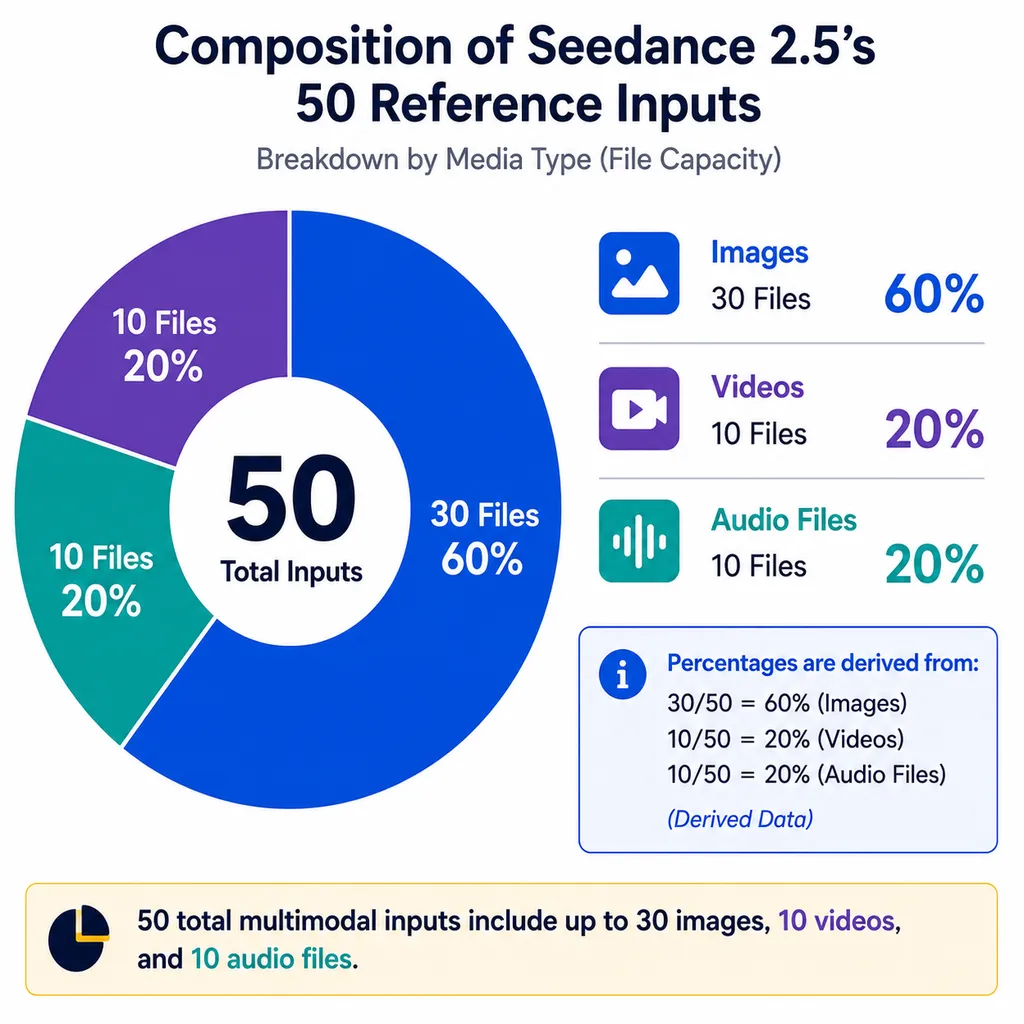 Composition of Seedance 2.5’s 50 Reference Inputs