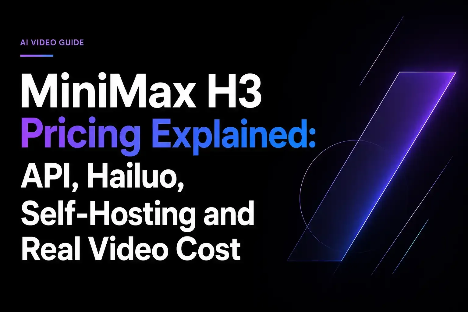 Preços do MiniMax H3 explicados: API, Hailuo, hospedagem própria e custo real de vídeo