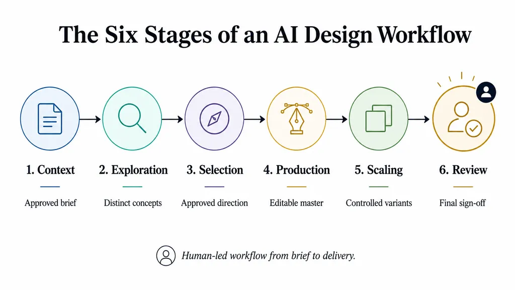 The Six Stages of an AI Design Workflow