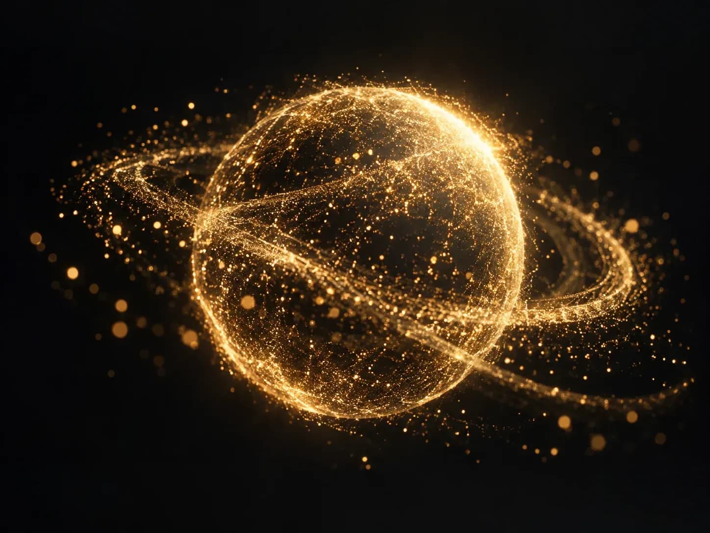 A still frame from a short particle animation