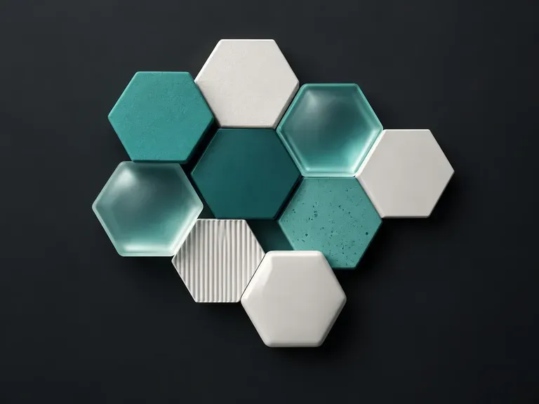 Hexagon Clusters: honeycomb shapes for tech slides