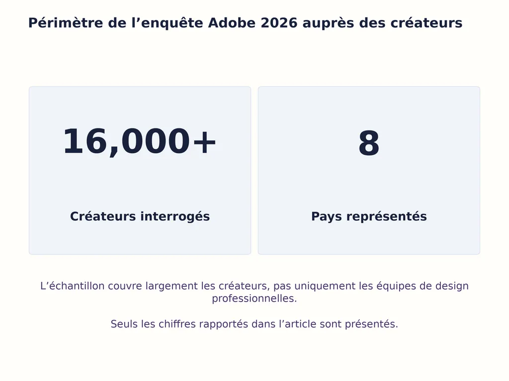 Périmètre de l’enquête Adobe 2026 auprès des créateurs