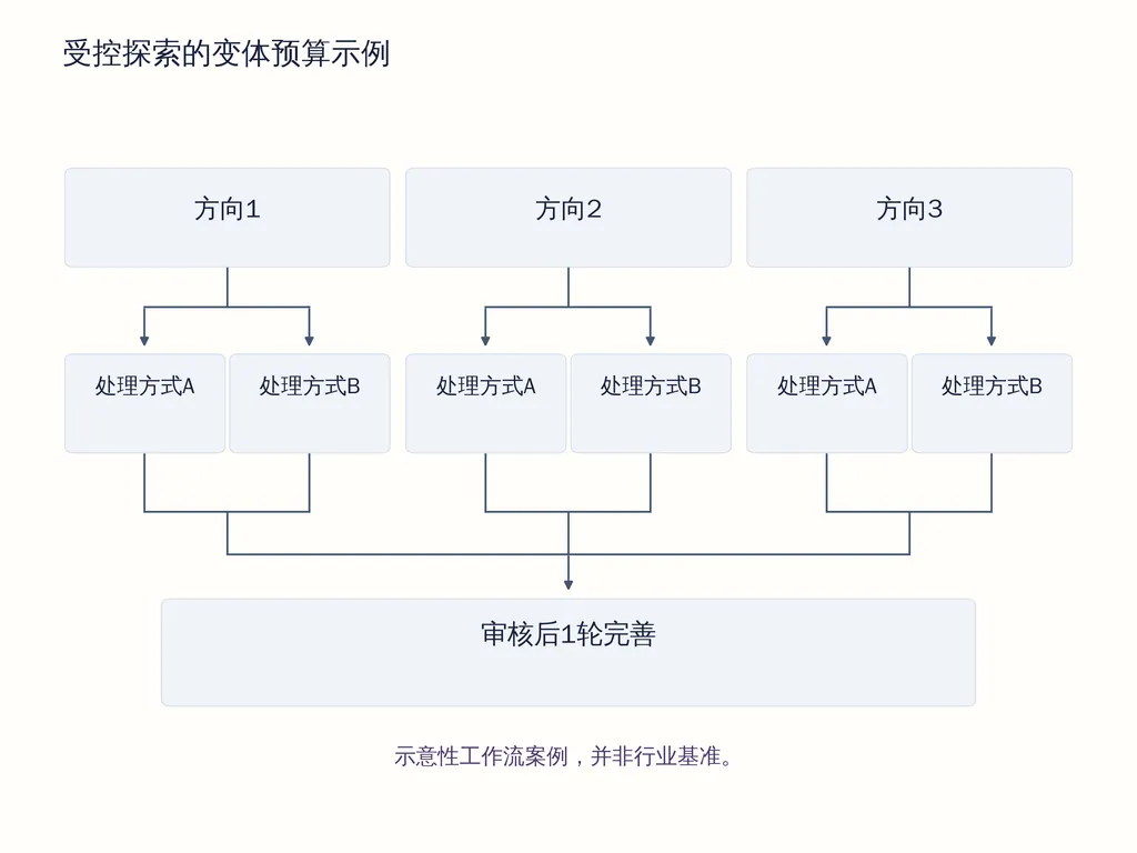 受控探索的变体预算示例