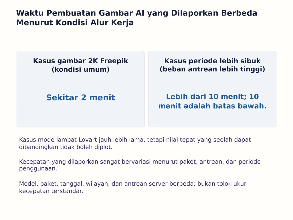 Waktu Pembuatan Gambar AI yang Dilaporkan Berbeda Menurut Kondisi Alur Kerja