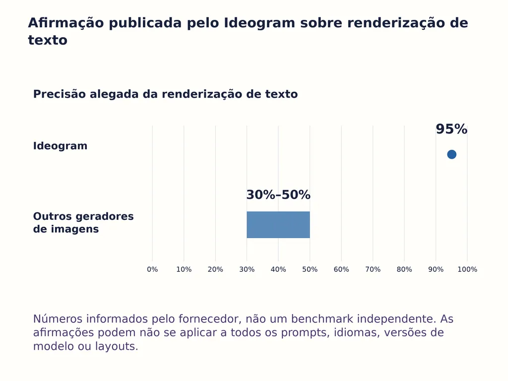 Afirmação publicada pelo Ideogram sobre renderização de texto