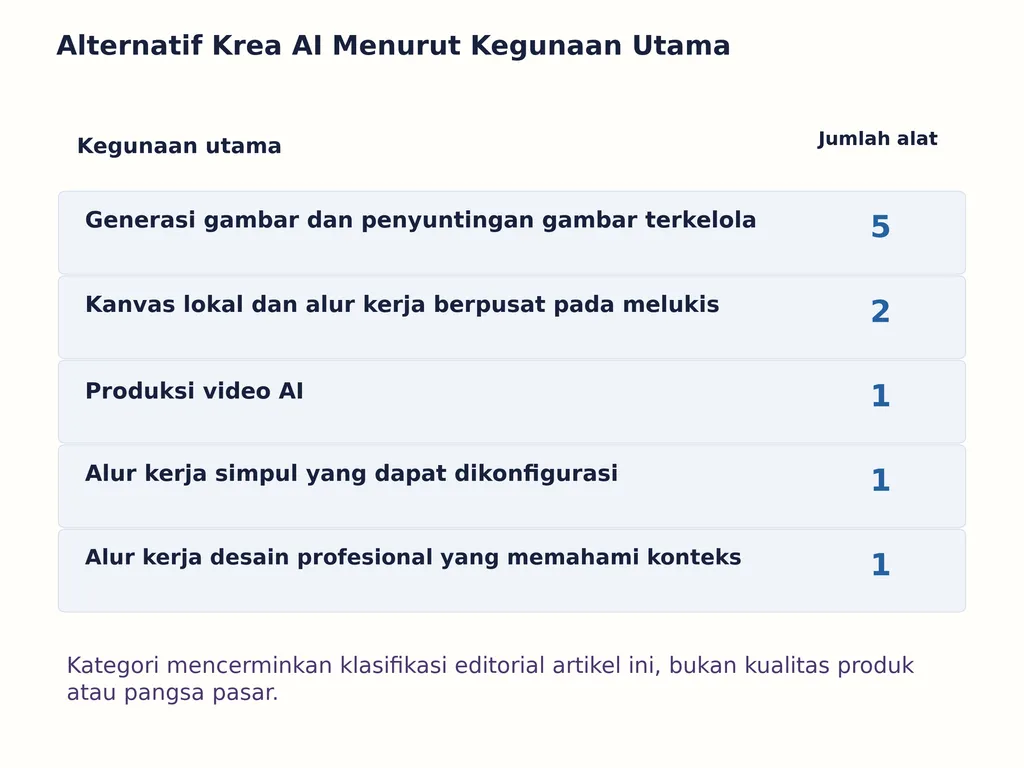 Alternatif Krea AI Menurut Kegunaan Utama