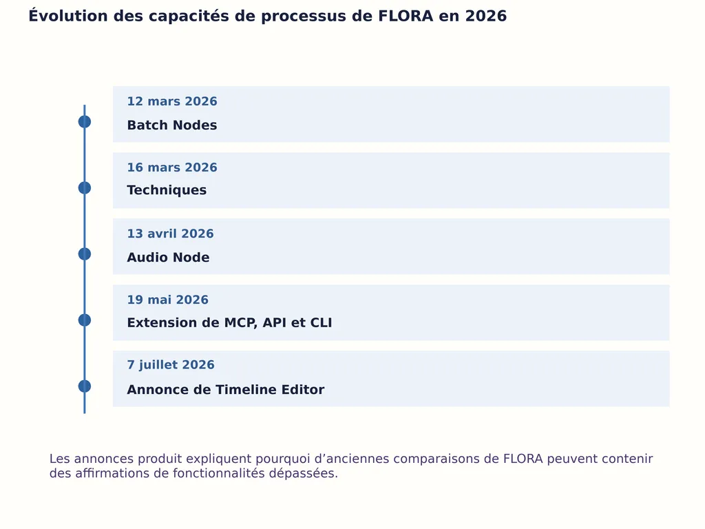 Évolution des capacités de processus de FLORA en 2026