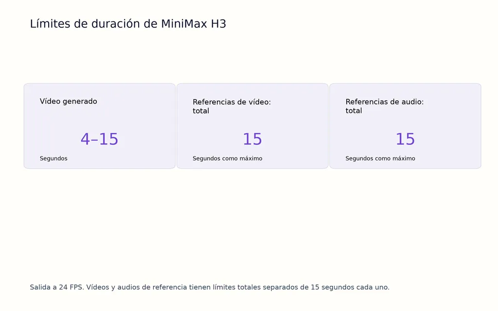 Límites de duración de MiniMax H3