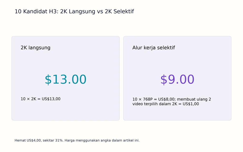 10 Kandidat H3: 2K Langsung vs 2K Selektif
