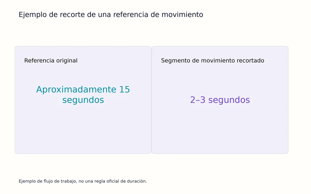 Ejemplo de recorte de una referencia de movimiento
