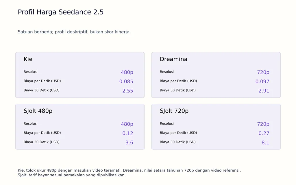 Profil Harga Seedance 2.5