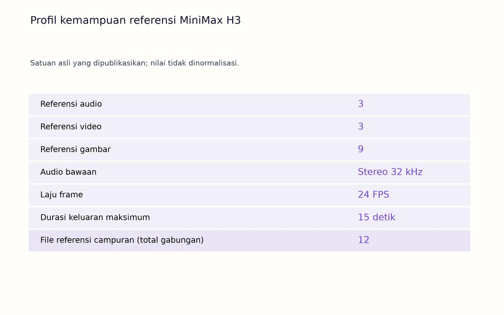 Profil kemampuan referensi MiniMax H3