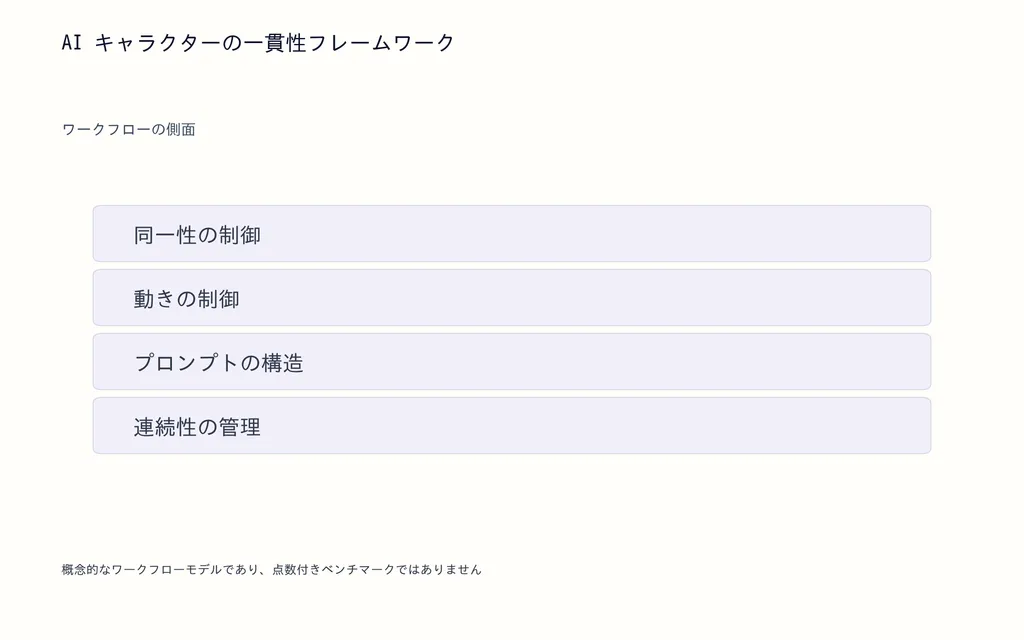 AI キャラクターの一貫性フレームワーク