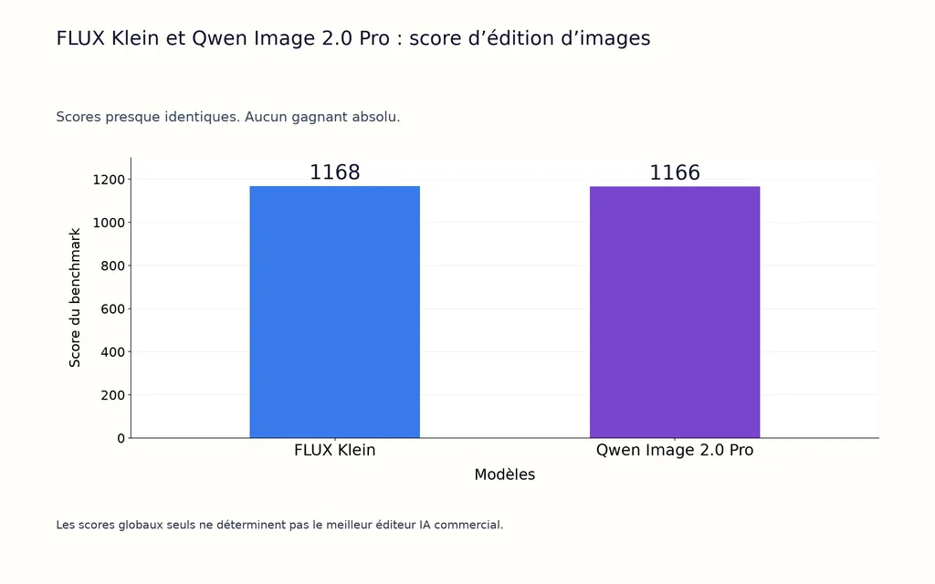 FLUX Klein et Qwen Image 2.0 Pro : score d’édition d’images
