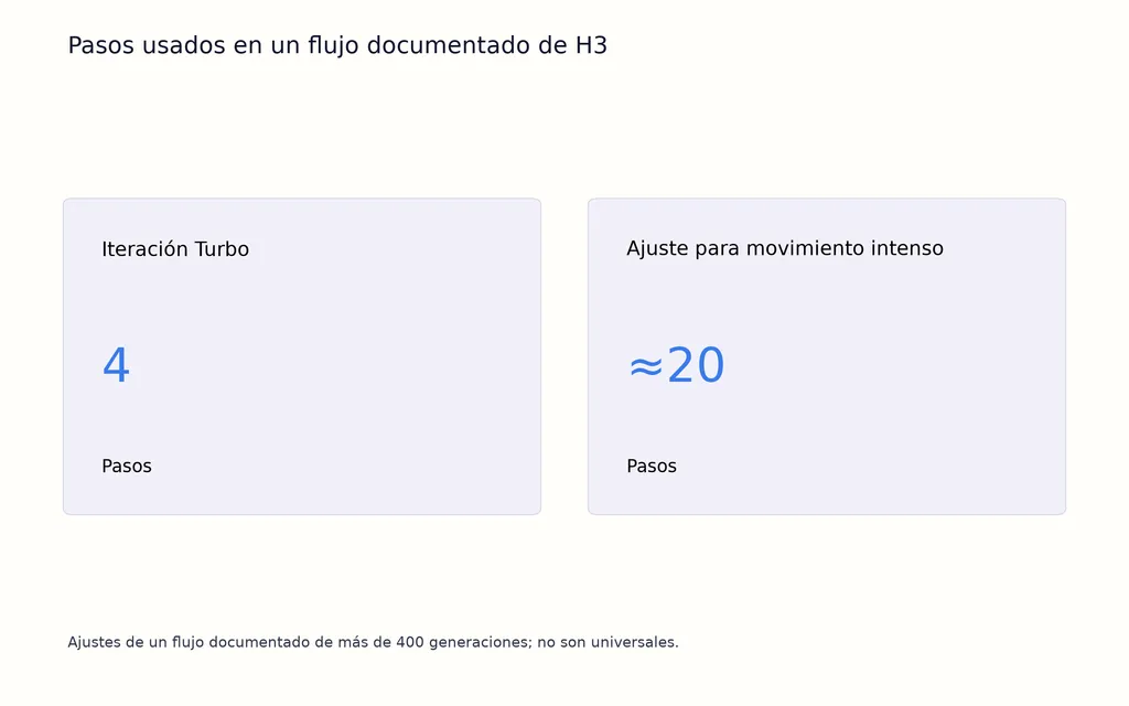 Pasos usados en un flujo documentado de H3