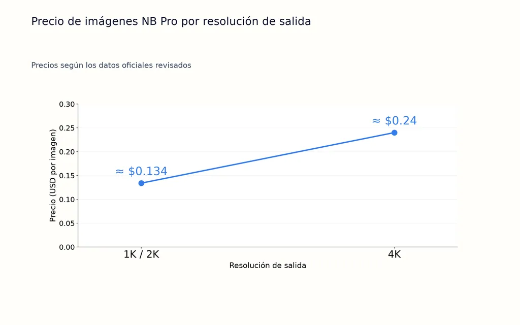 Precio de imágenes NB Pro por resolución de salida