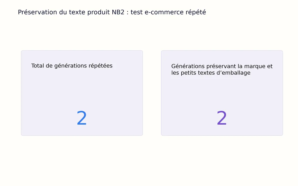 Préservation du texte produit NB2 : test e-commerce répété