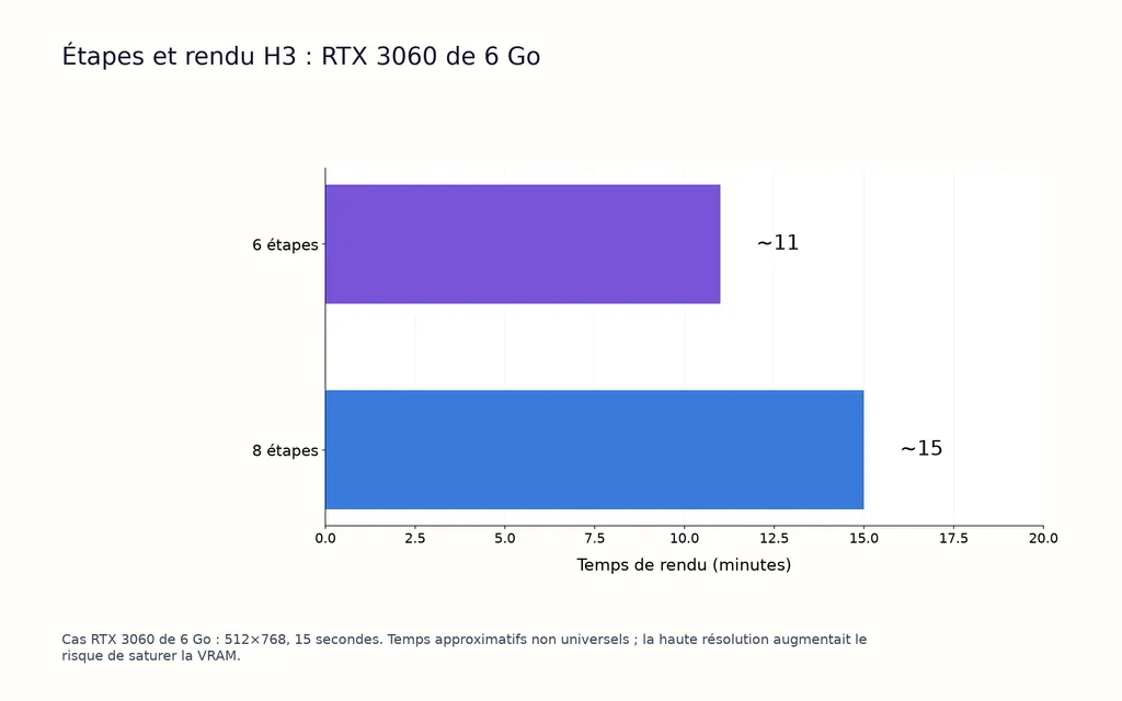 Étapes et rendu H3 : RTX 3060 de 6 Go