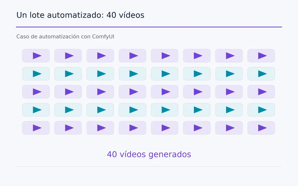 Un lote automatizado: 40 vídeos