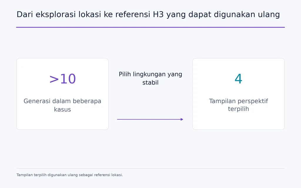Dari eksplorasi lokasi ke referensi H3 yang dapat digunakan ulang