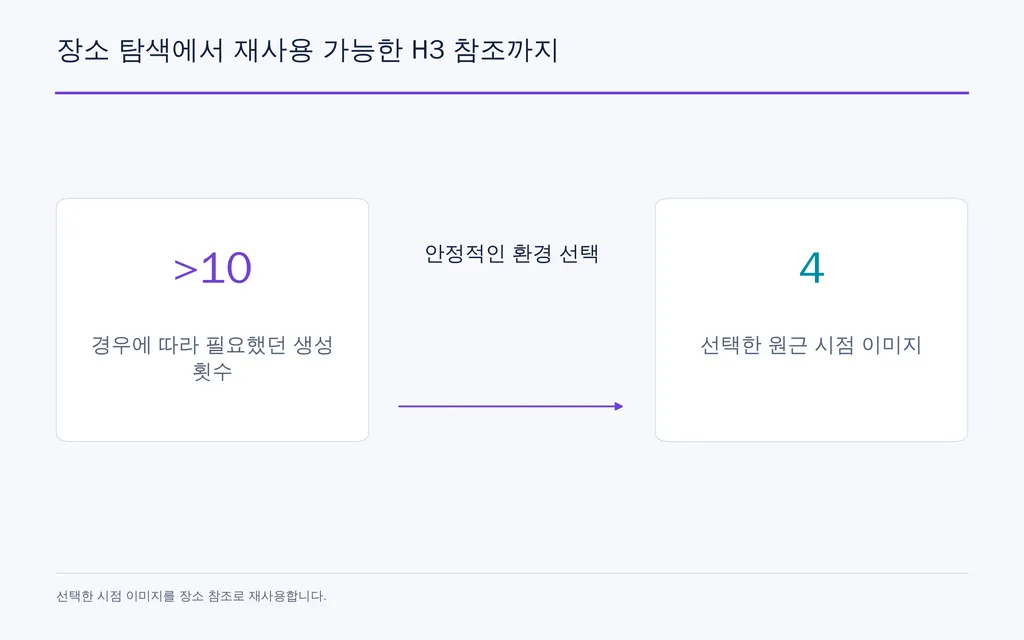 장소 탐색에서 재사용 가능한 H3 참조까지