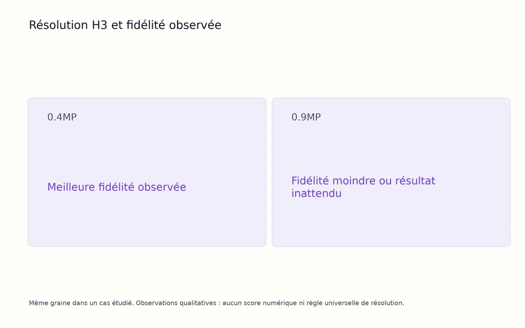 Résolution H3 et fidélité observée