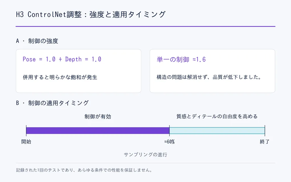 H3 ControlNet調整：強度と適用タイミング