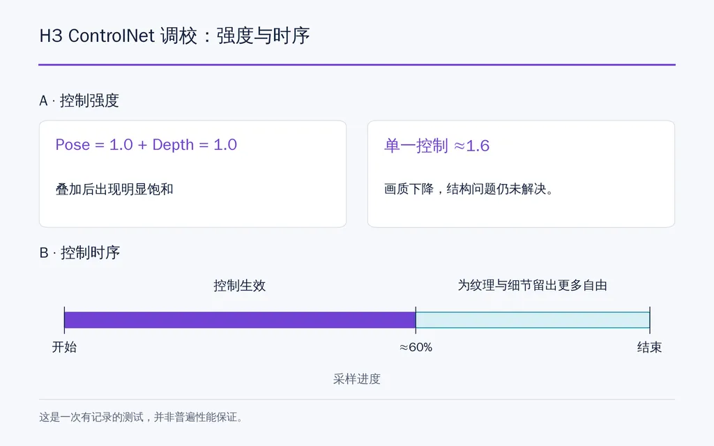 H3 ControlNet 调校：强度与时序