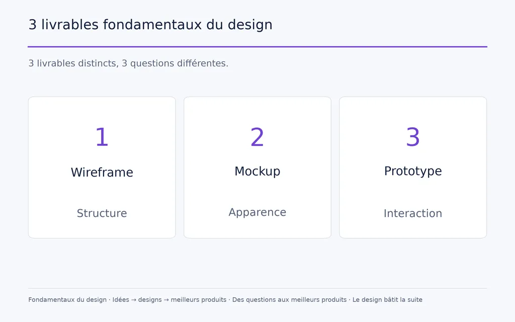 3 livrables fondamentaux du design