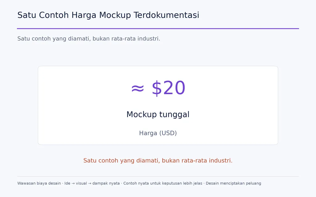 Satu Contoh Harga Mockup Terdokumentasi