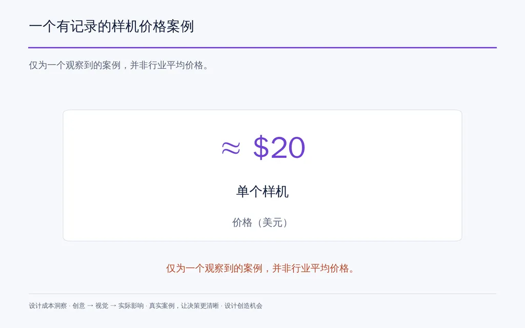 一个有记录的样机价格案例