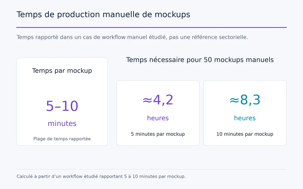 Temps de production manuelle de mockups