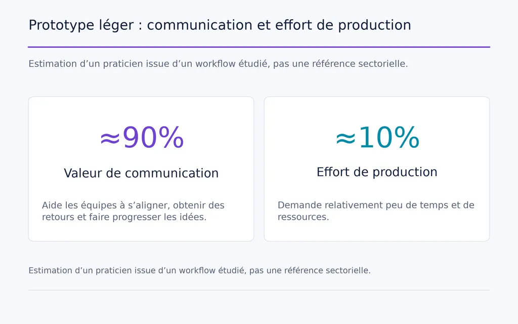 Prototype léger : communication et effort de production