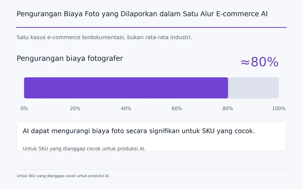 Pengurangan Biaya Foto yang Dilaporkan dalam Satu Alur E-commerce AI