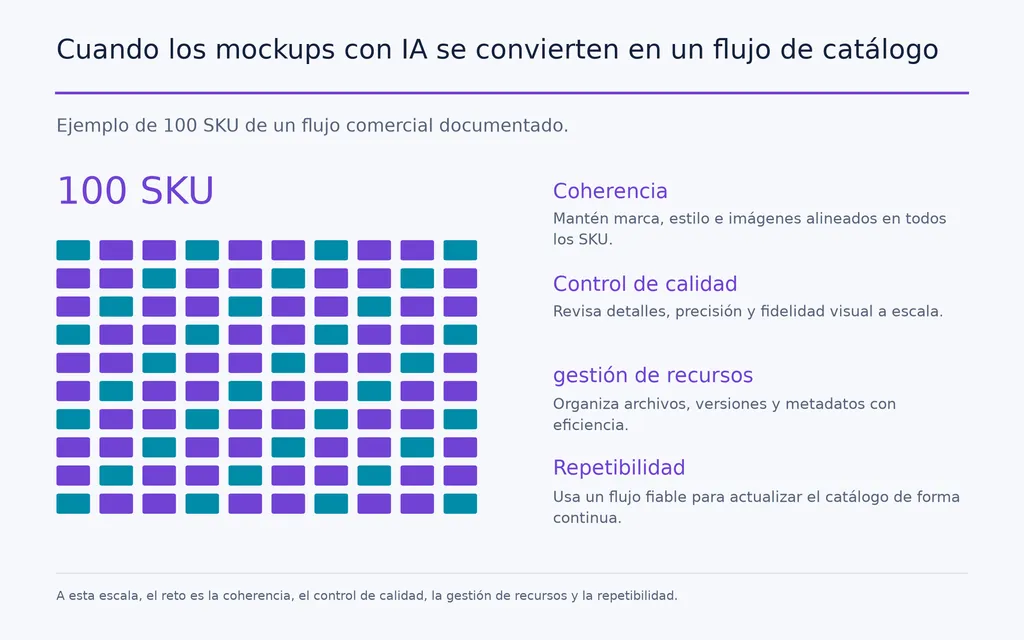 Cuando los mockups con IA se convierten en un flujo de catálogo