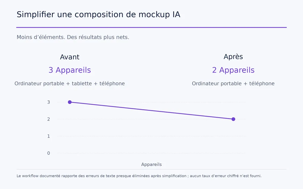 Simplifier une composition de mockup IA