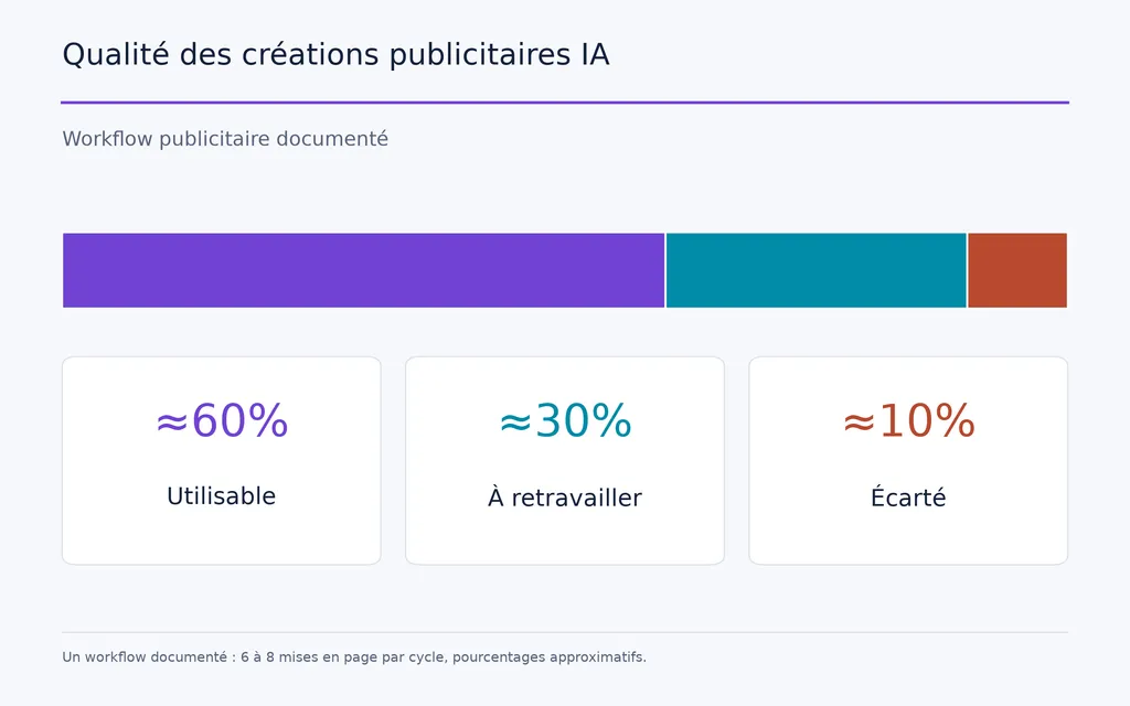 Qualité des créations publicitaires IA