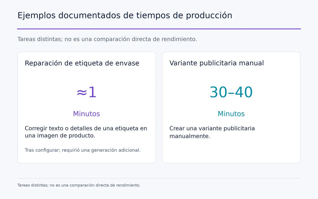 Ejemplos documentados de tiempos de producción