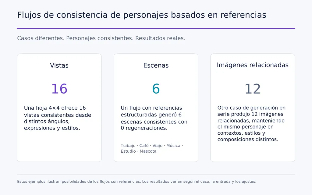Flujos de consistencia de personajes basados en referencias