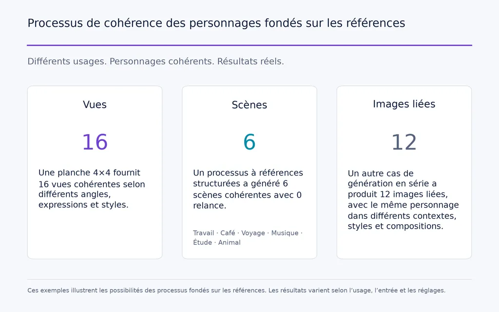 Processus de cohérence des personnages fondés sur les références
