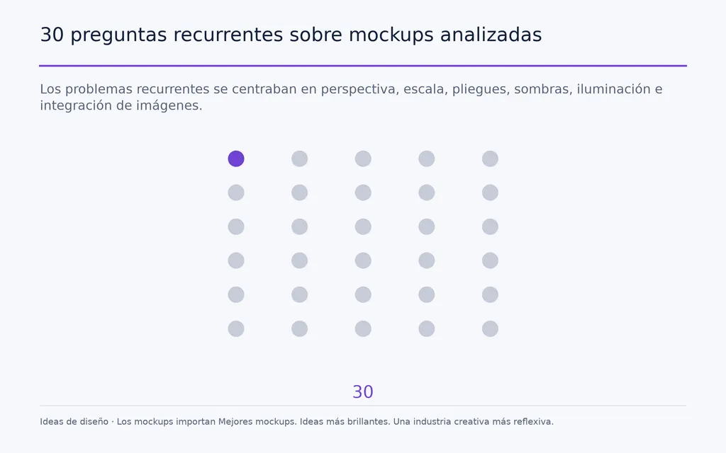 30 preguntas recurrentes sobre mockups analizadas