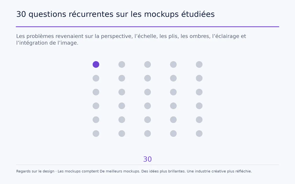 30 questions récurrentes sur les mockups étudiées