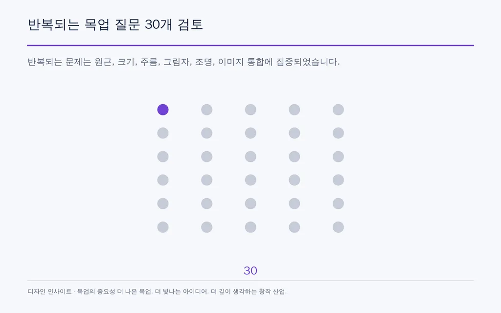 반복되는 목업 질문 30개 검토