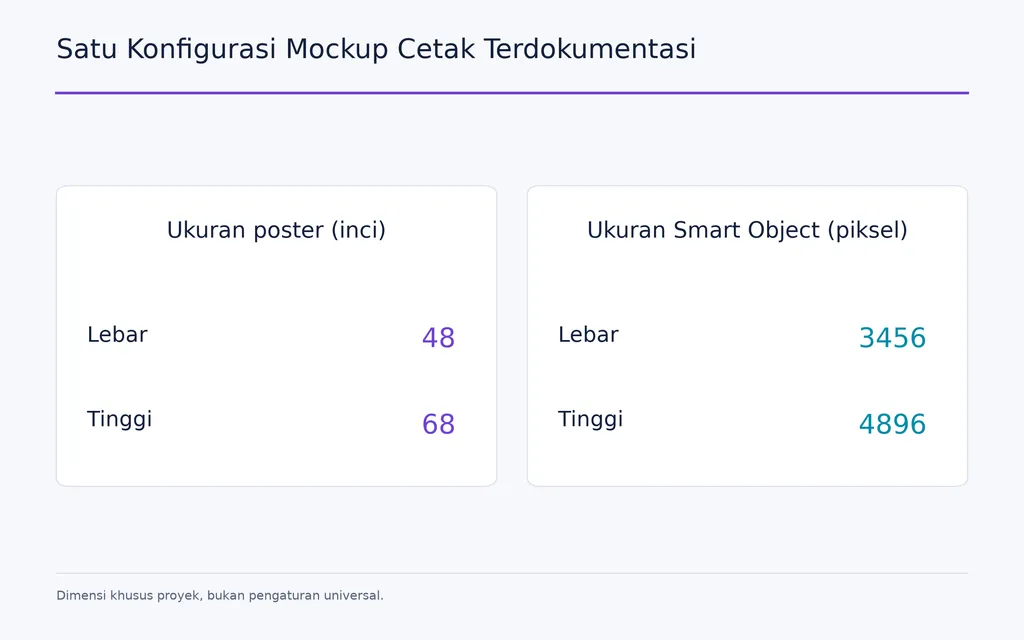 Satu Konfigurasi Mockup Cetak Terdokumentasi