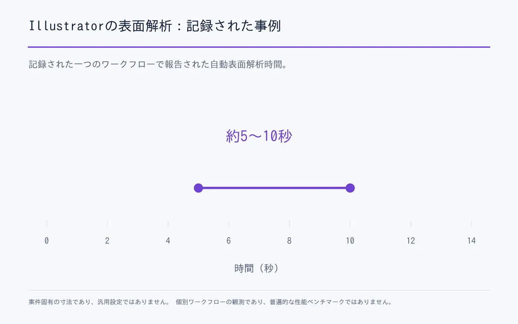 Illustratorの表面解析：記録された事例
