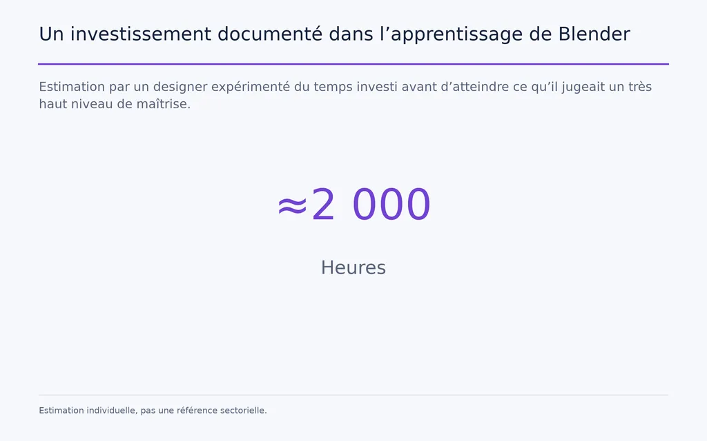 Un investissement documenté dans l’apprentissage de Blender