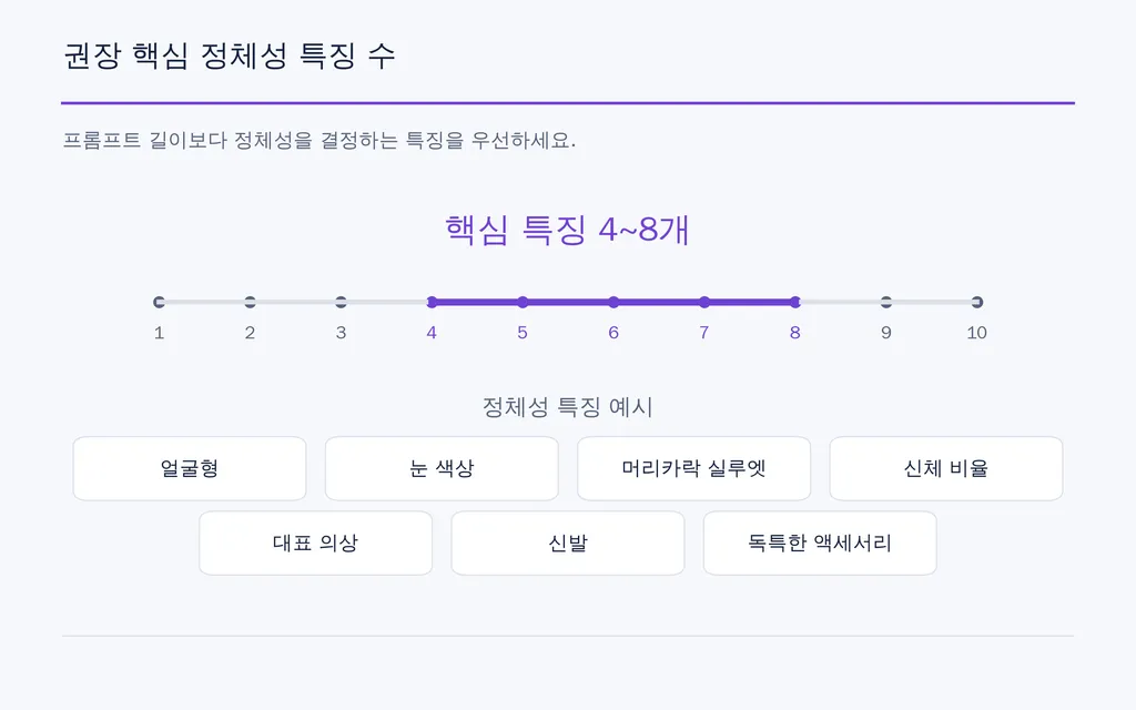 권장 핵심 정체성 특징 수