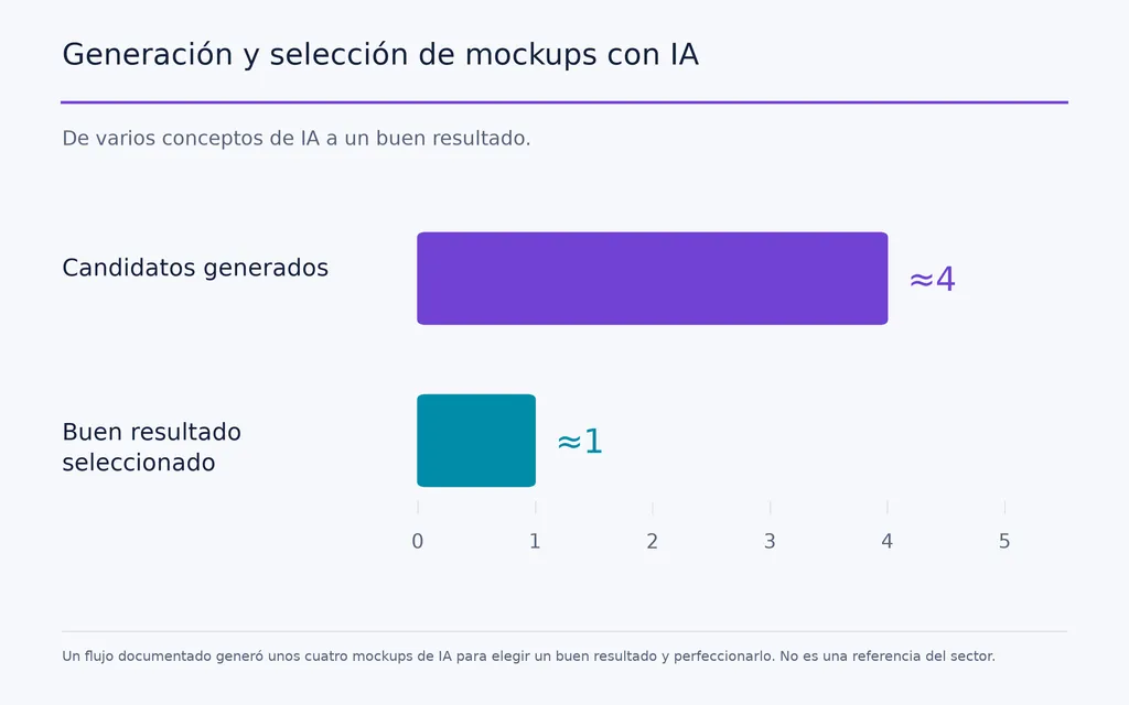 Generación y selección de mockups con IA