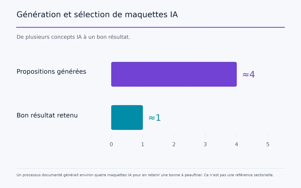 Génération et sélection de maquettes IA