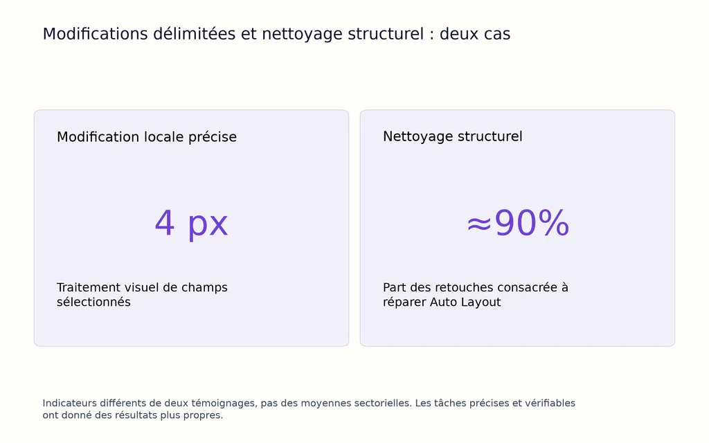 Modifications délimitées et nettoyage structurel : deux cas